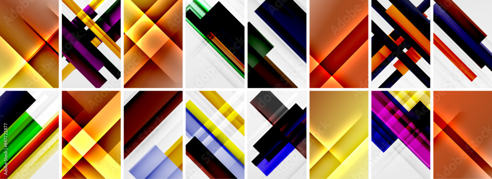 Set of low poly triangles poster geometric backgrounds. Vector Illustration For Wallpaper, Banner, Background, Card, Book Illustration, landing page Set of low poly triangles poster geometric backgrounds. Vector Illustration For Wallpaper, Banner, Background, Card, Book Illustration, landing page