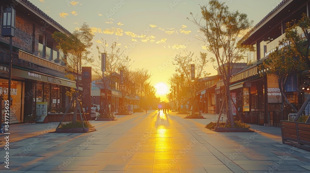 Obraz premium Warm Air in the Shopping Center Area 