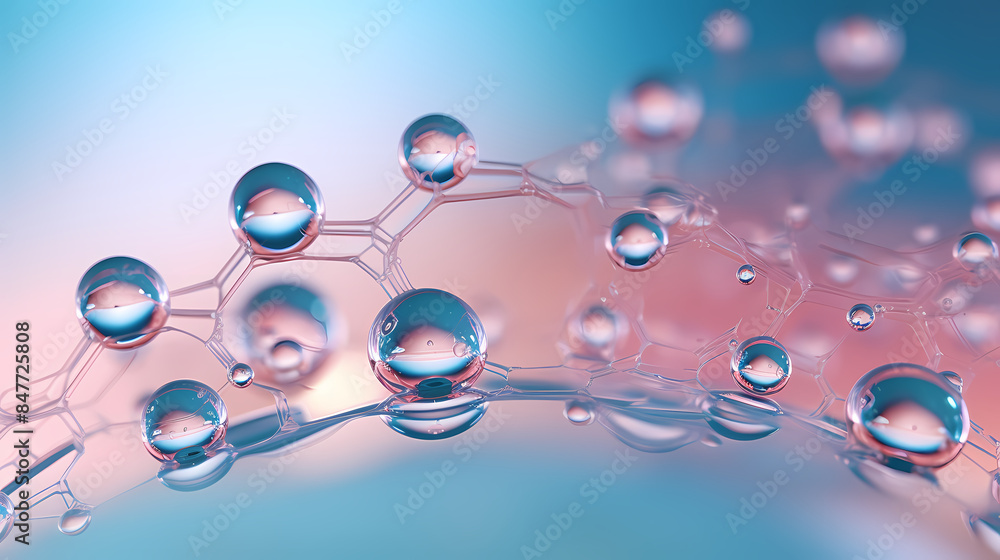 Close-up of molecule Close-up of molecule