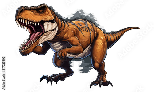 t-rex isolated vector style with transparent background illustration