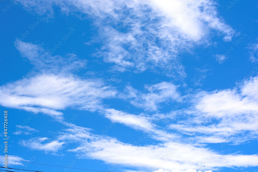 Fototapeta premium Blue sky and white clouds. 