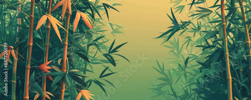 bamboo Vector flat minimalistic isolated illustration