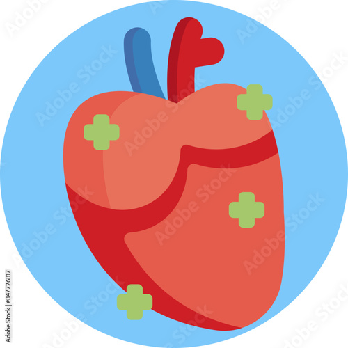 This icon represents the impact of smoking on heart health, emphasizing the importance of cardiovascular awareness.