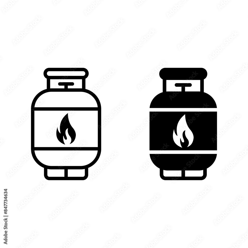 gas cylinders icon. Propane Gas Tank icon color editable gas cylinders icon. Propane Gas Tank icon color editable
