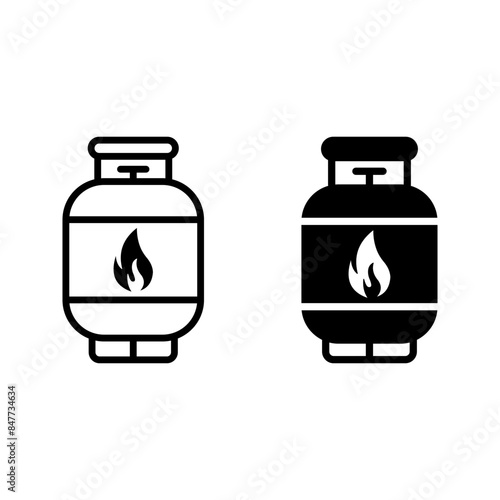 gas cylinders icon. Propane Gas Tank icon color editable