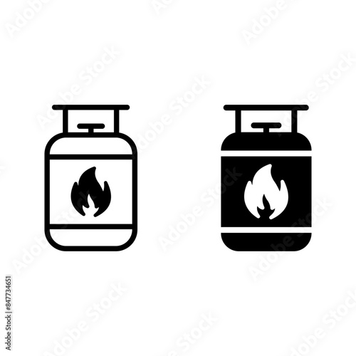 gas cylinders icon. Propane Gas Tank icon color editable