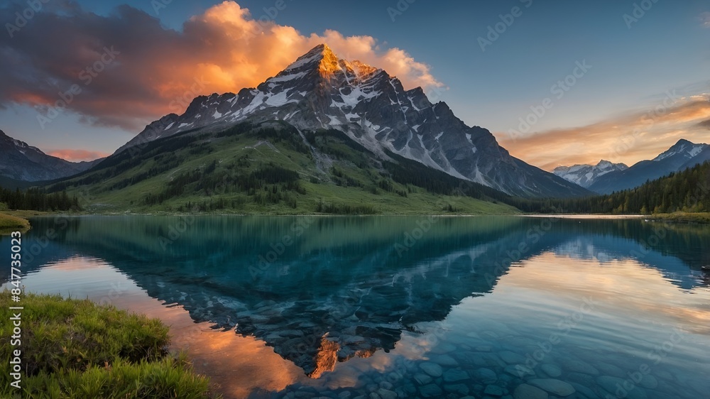 Fototapeta premium lake in the mountains