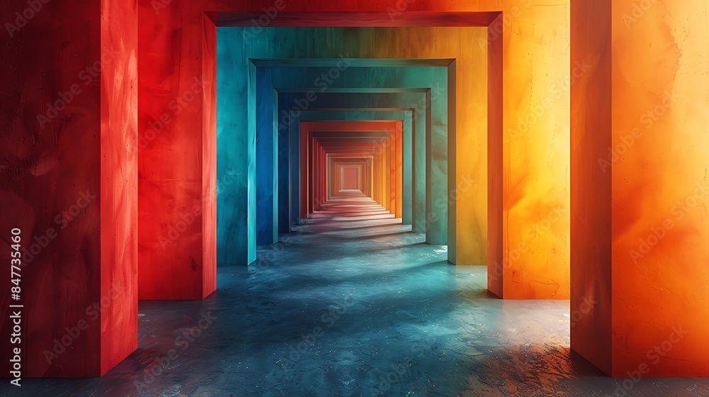 An abstract background with rectangles in a grid, central focal point, bright and bold colors, hd quality, digital illustration, geometric precision, high contrast, modern design, artistic composition An abstract background with rectangles in a grid, central focal point, bright and bold colors, hd quality, digital illustration, geometric precision, high contrast, modern design, artistic composition