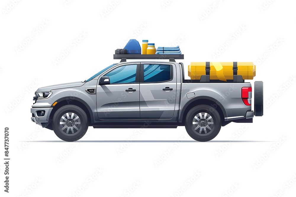 Automobile road emergency kit. Car repair and safety tools. Automobile road emergency kit. Car repair and safety tools.