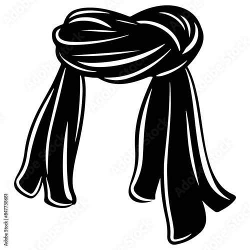 Scarf silhouette, Scarf icon vector illustration