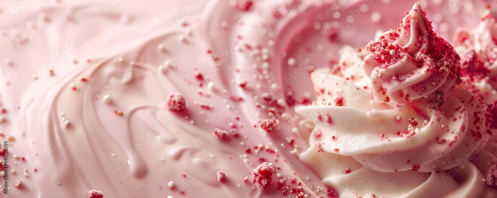 Pink texture creamy background with ice cream Pink texture creamy background with ice cream
