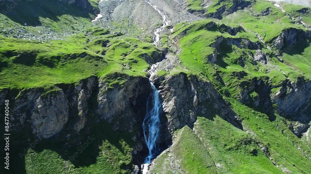 Drone Aerial Flight Over Majestic Mountain Peaks Dolomites, Italy