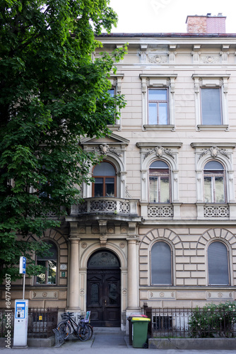 Wallpaper Mural Entrance to a residential old house in a classic style. Decorative elements Torontodigital.ca