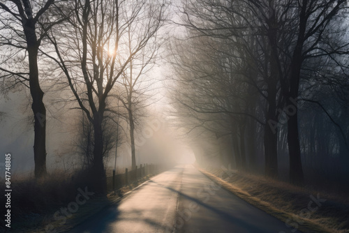 道, 道路, アスファルト, 木, 森, 並木道, road, asphalt, tree, forest, tree-lined street