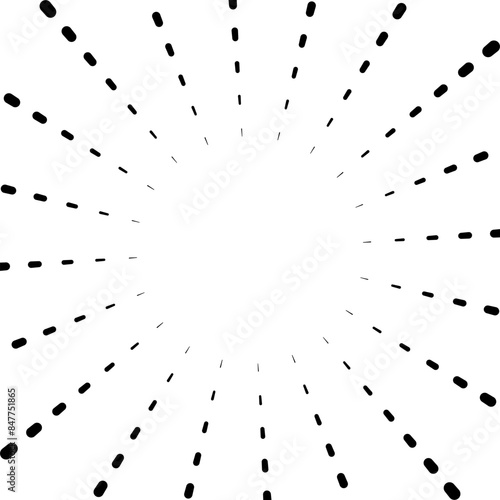 ドットのポップな集中線のイラスト素材