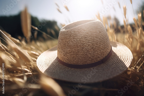 麦, 麦わら帽子, 帽子, 夏, 日除, 傘, Barley, Straw hat, Summer, Sunshade, Umbrella photo