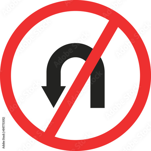 Road Sign U-turn Icon