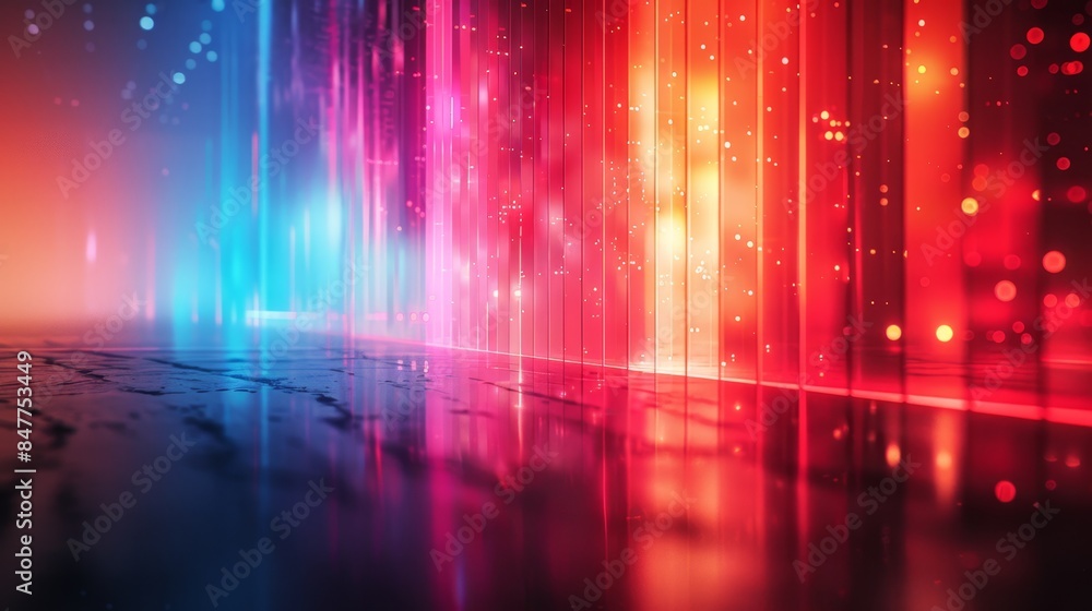 Glowing Patriotic Concert: Holo Abstract Scene with Glassmorphism Style and Festive Gradients Glowing Patriotic Concert: Holo Abstract Scene with Glassmorphism Style and Festive Gradients
