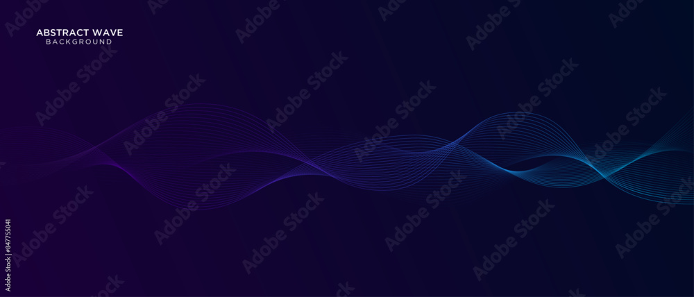 Abstract glowing wave lines background. Vector wave lines smooth flowing dynamic blue purple pink gradient isolated on dark background. Suit for poster, banner, brochure, cover, website, flyer Abstract glowing wave lines background. Vector wave lines smooth flowing dynamic blue purple pink gradient isolated on dark background. Suit for poster, banner, brochure, cover, website, flyer