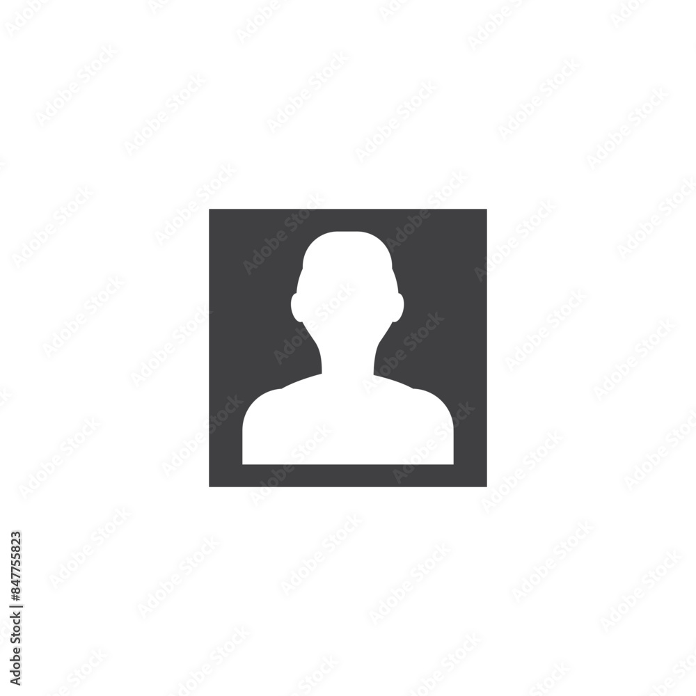 Fototapeta premium User avatar icon, profile flat design illustration