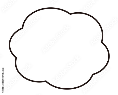 シンプルな吹き出し　雲