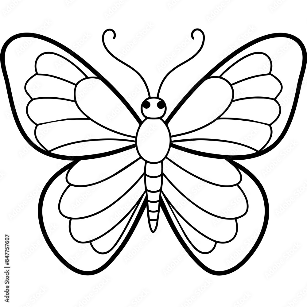 Fototapeta premium Butter fly cartoon style Vector Illustration