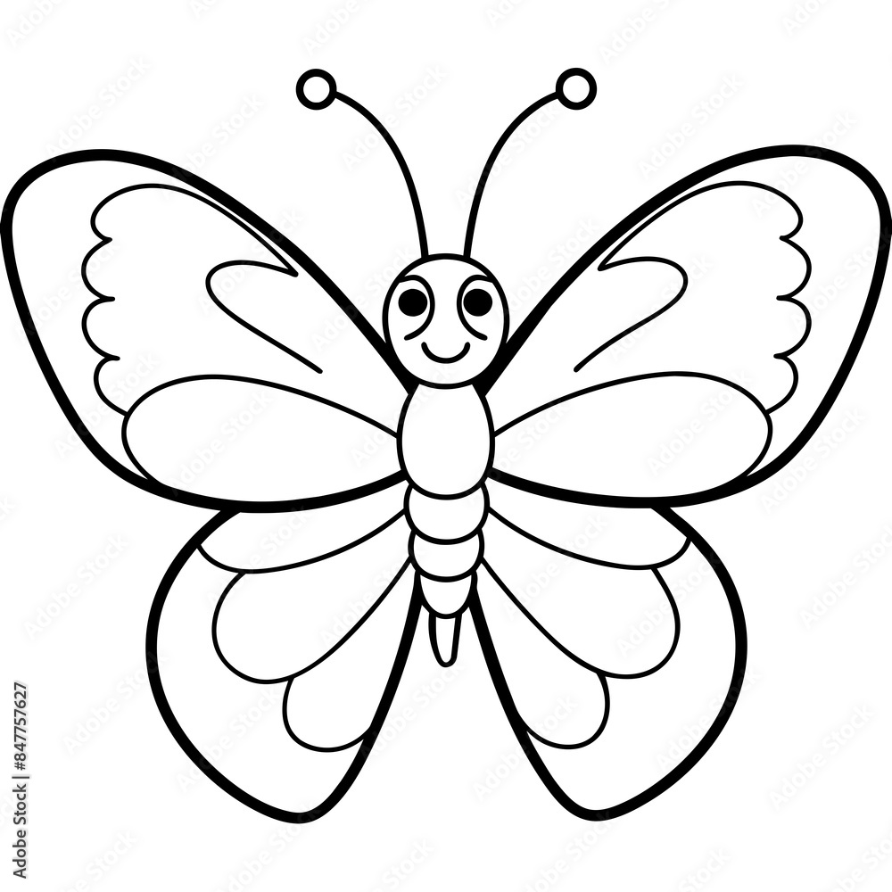 Butter fly cartoon style Vector Illustration Butter fly cartoon style Vector Illustration