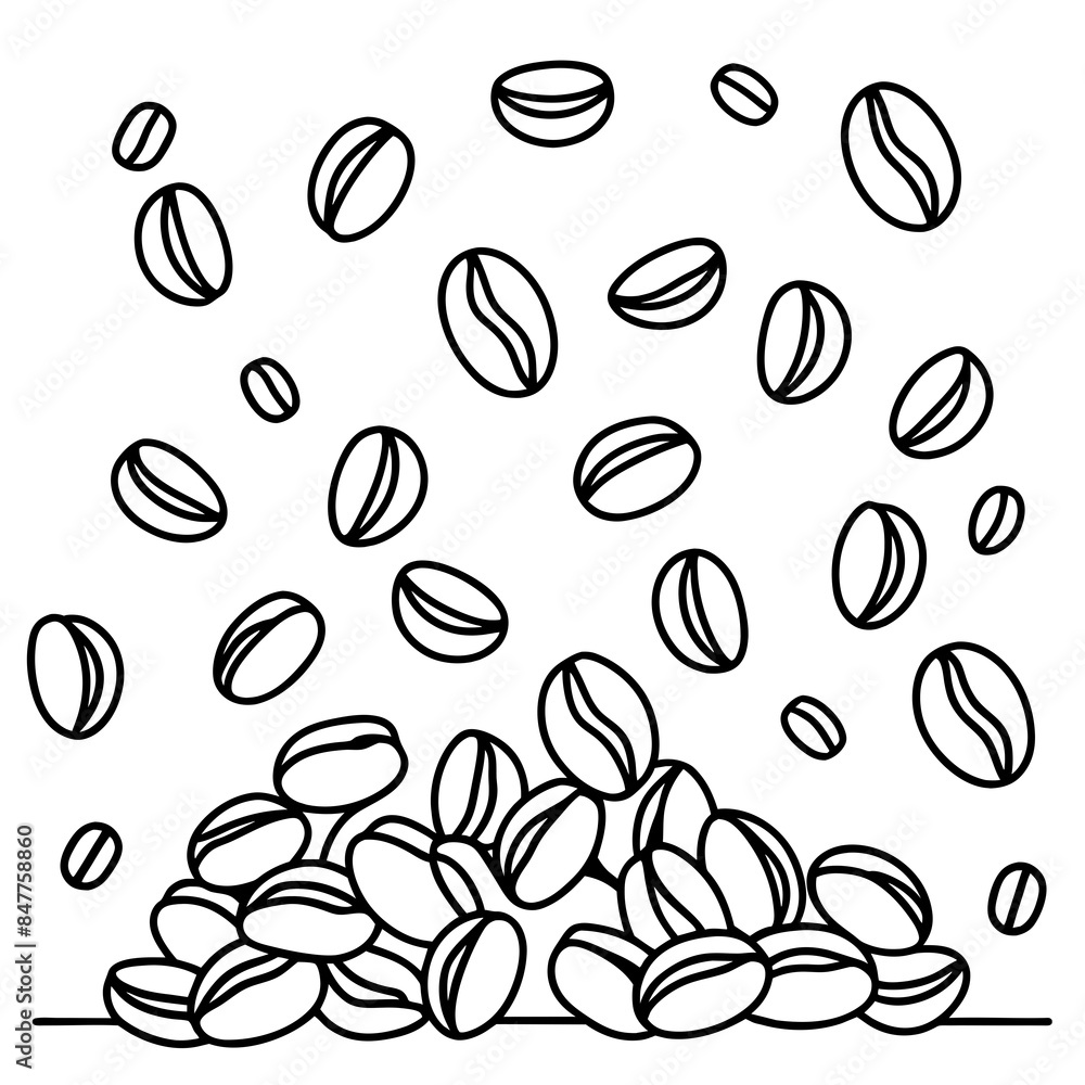 Coffee beans floating isolated on transparent background
Coffee beans floating isolated on transparent background