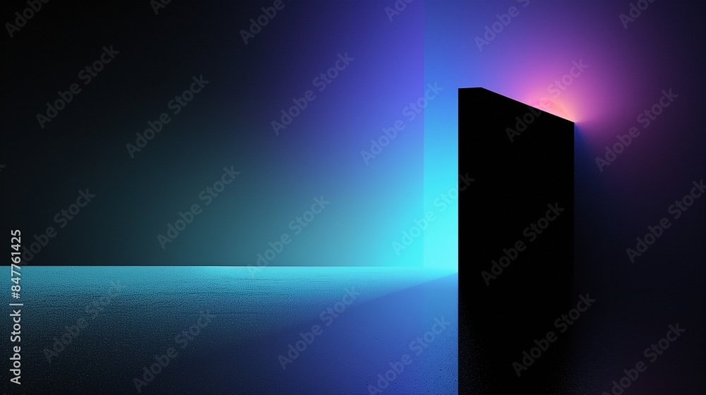 Silhouetted Doorway Casting Neon Light: Ideal for Backgrounds in Tech, Gaming, Sci-Fi, and Creative Advertising Silhouetted Doorway Casting Neon Light: Ideal for Backgrounds in Tech, Gaming, Sci-Fi, and Creative Advertising