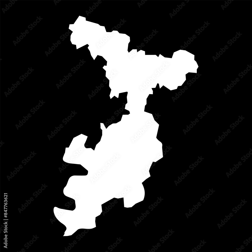 Obraz premium Daegu map, metropolitan city of South Korea. Vector illustration.