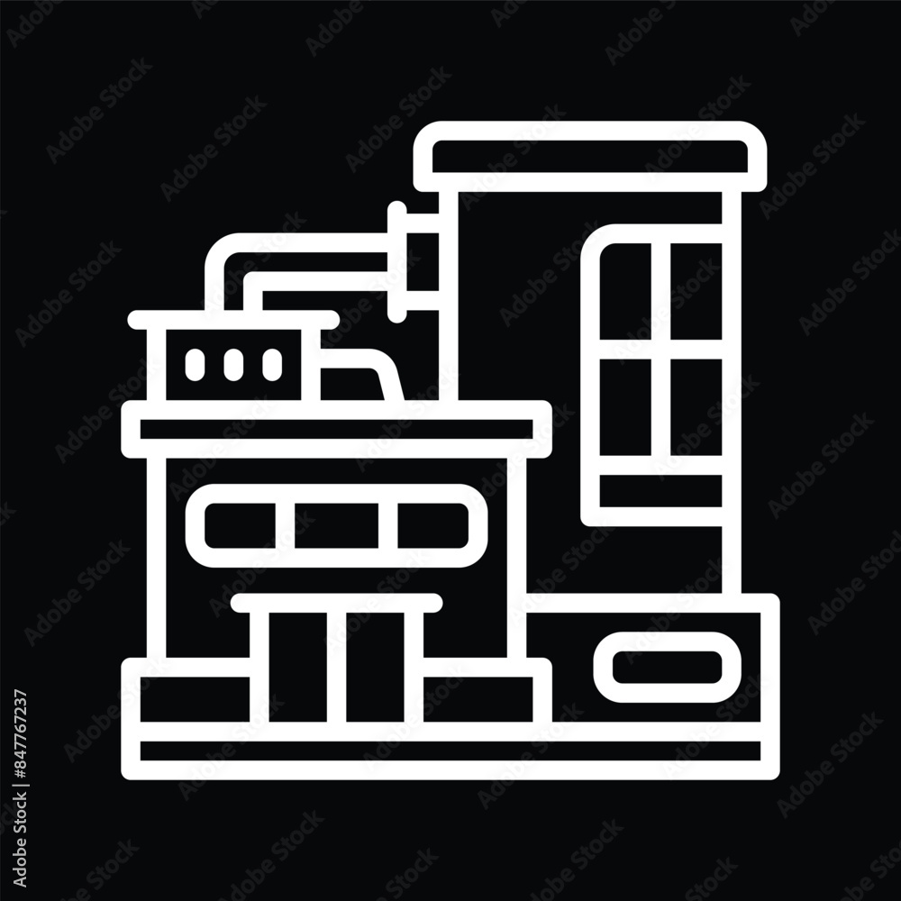 Line Art Light Bulb Icon with Idea Spark Line Art Light Bulb Icon with Idea Spark