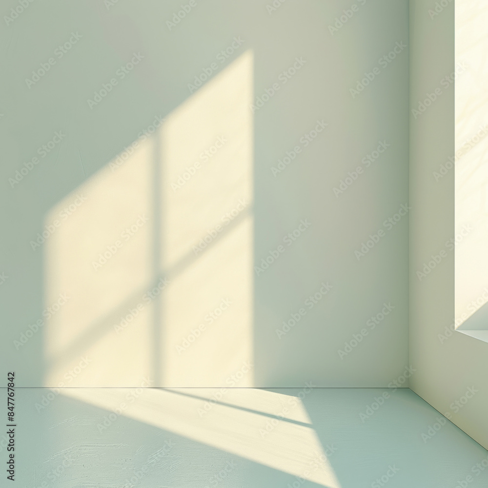 empty white room and white wall, sunshine through the window, with green plant, used for business background empty white room and white wall, sunshine through the window, with green plant, used for business background