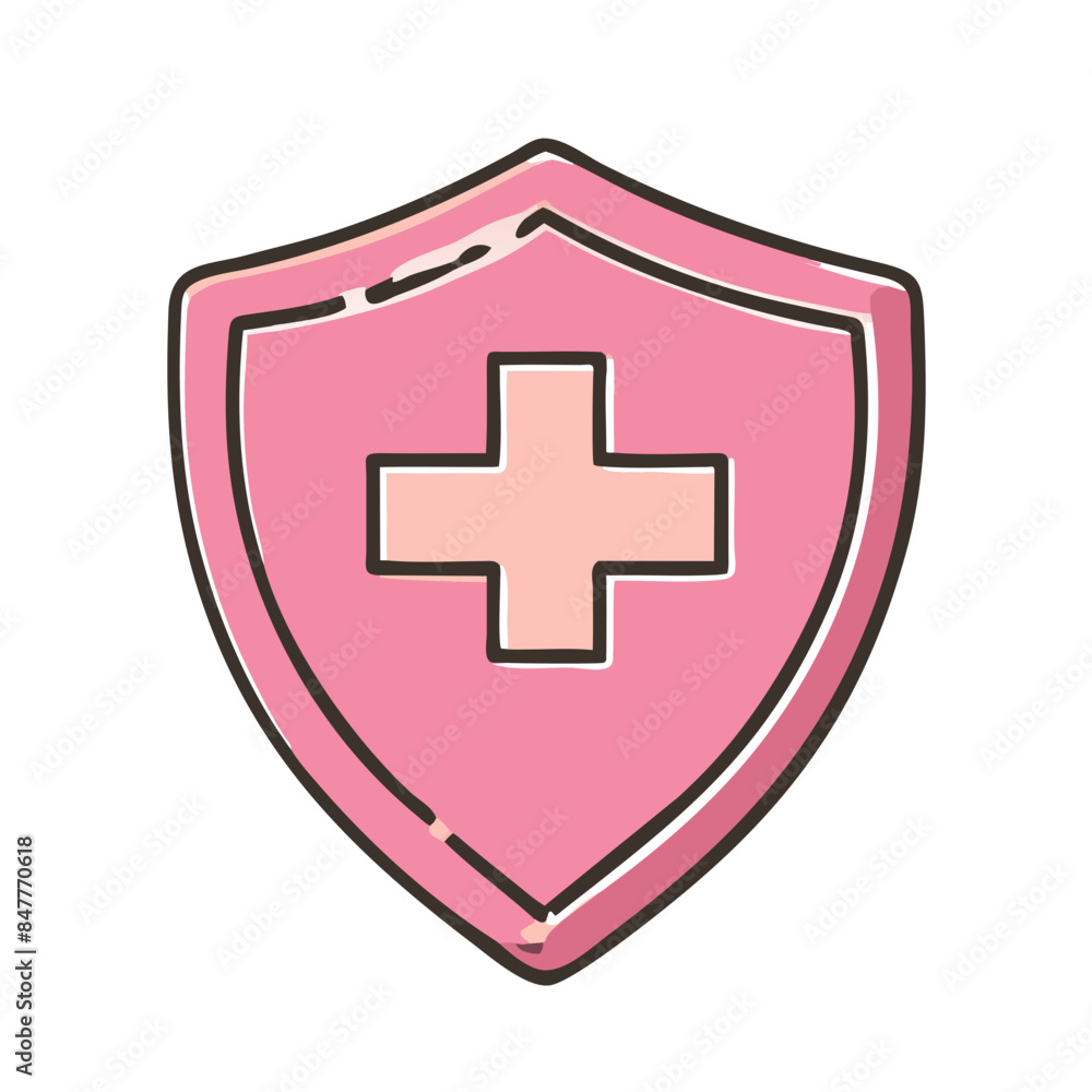 Fototapeta premium Medical and health insurance outline icon isolated