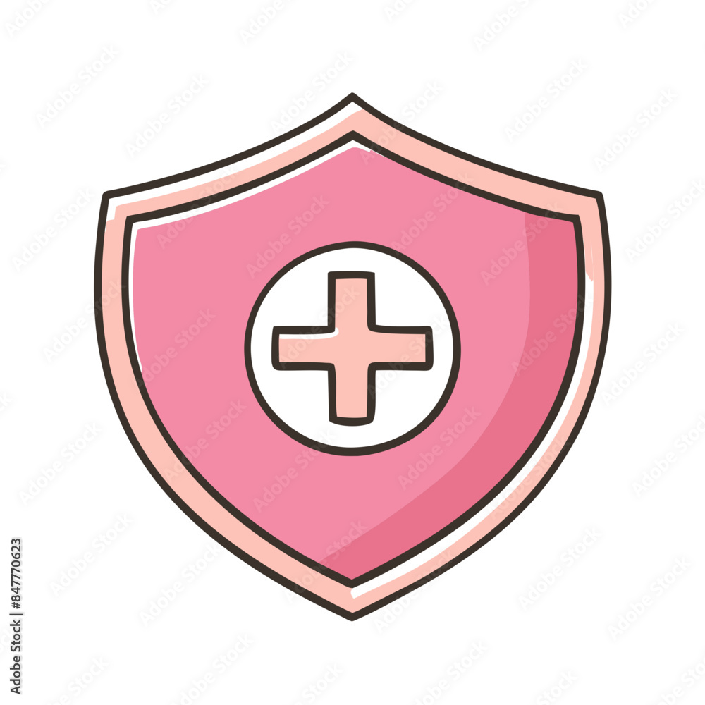 Medical and health insurance outline icon isolated Medical and health insurance outline icon isolated