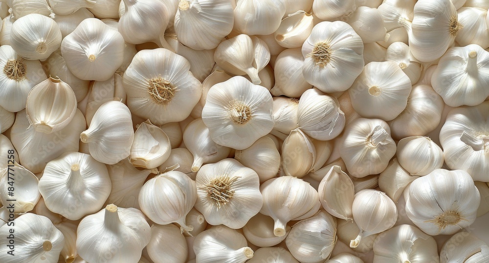 A Collection of Whole Garlic Cloves on a White Surface A Collection of Whole Garlic Cloves on a White Surface