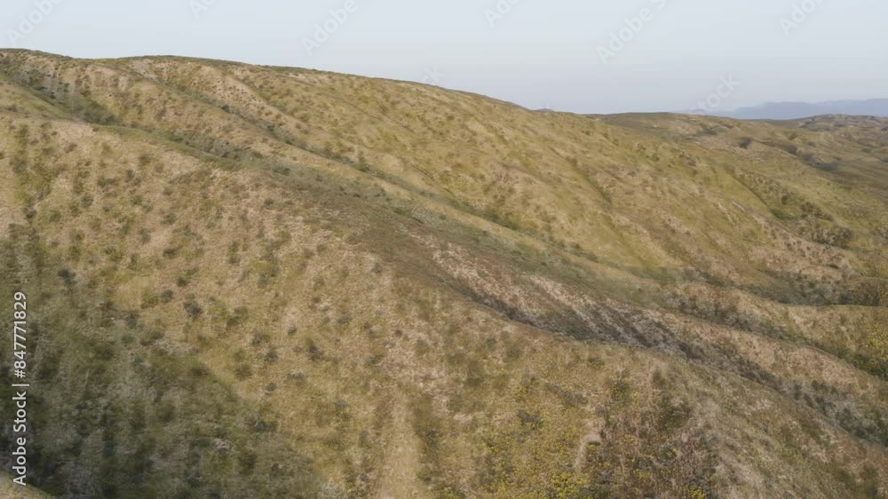 Aerial shot of mountain ridges near Carrizo Plain National Monument, California Aerial shot of mountain ridges near Carrizo Plain National Monument, California