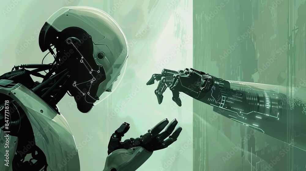 Robots and humans work together using AI and machine learning to ...