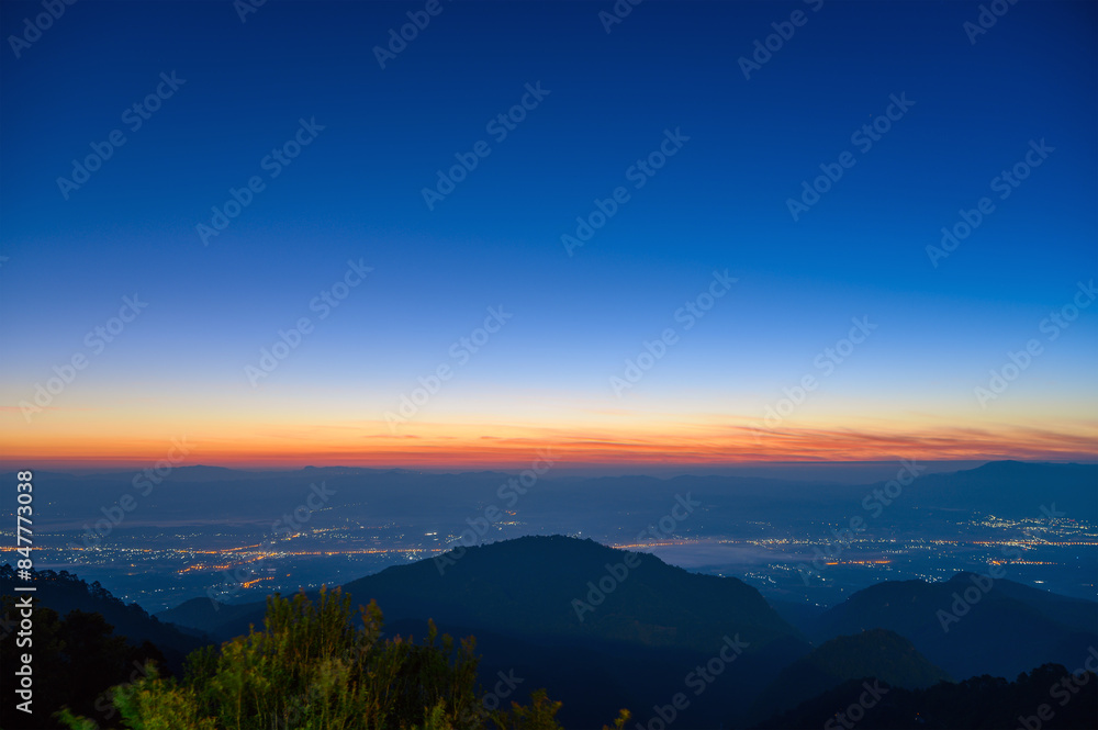 amazing dramatic cloudscape in sunset with sun rays over misty blue mountains landscape amazing dramatic cloudscape in sunset with sun rays over misty blue mountains landscape