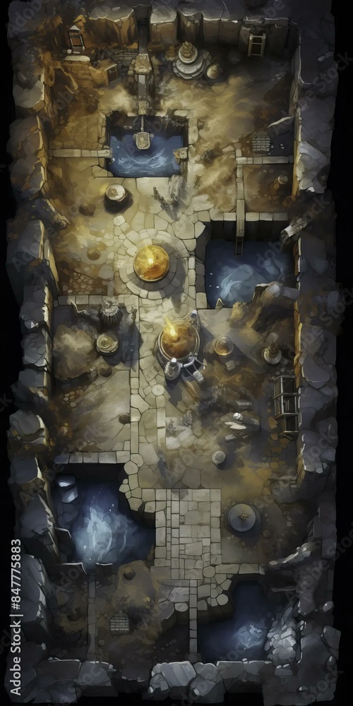 DnD Battlemap Enigma Room: Ancient treasure awaits in this mysterious space. DnD Battlemap Enigma Room: Ancient treasure awaits in this mysterious space.