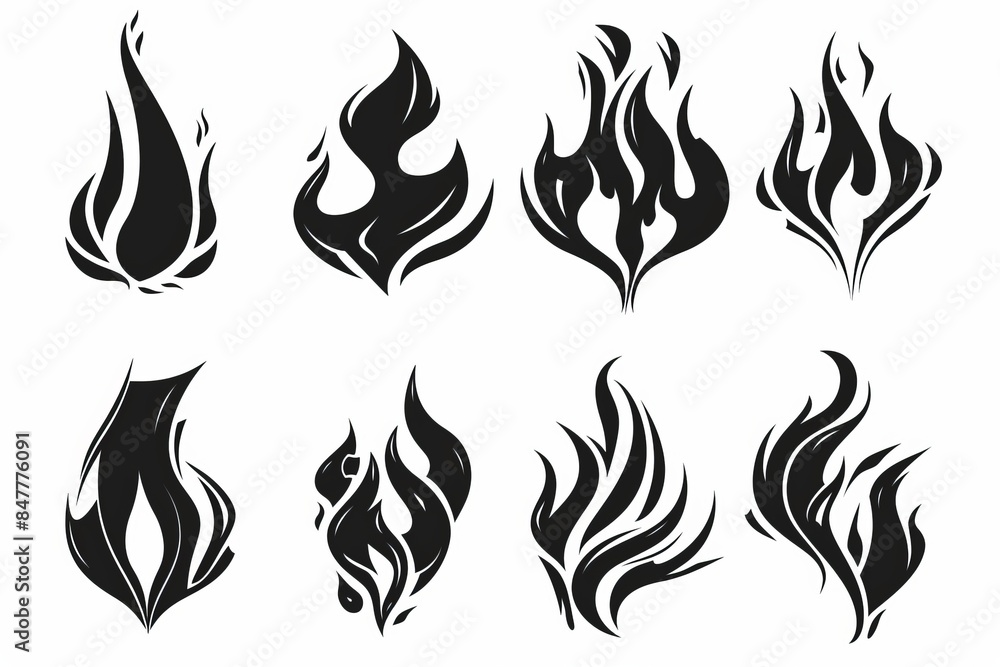 Fire icon, flame bonfire sign, campfire symbol, burn graphic element, fire emblem, grill pictogram Fire icon, flame bonfire sign, campfire symbol, burn graphic element, fire emblem, grill pictogram