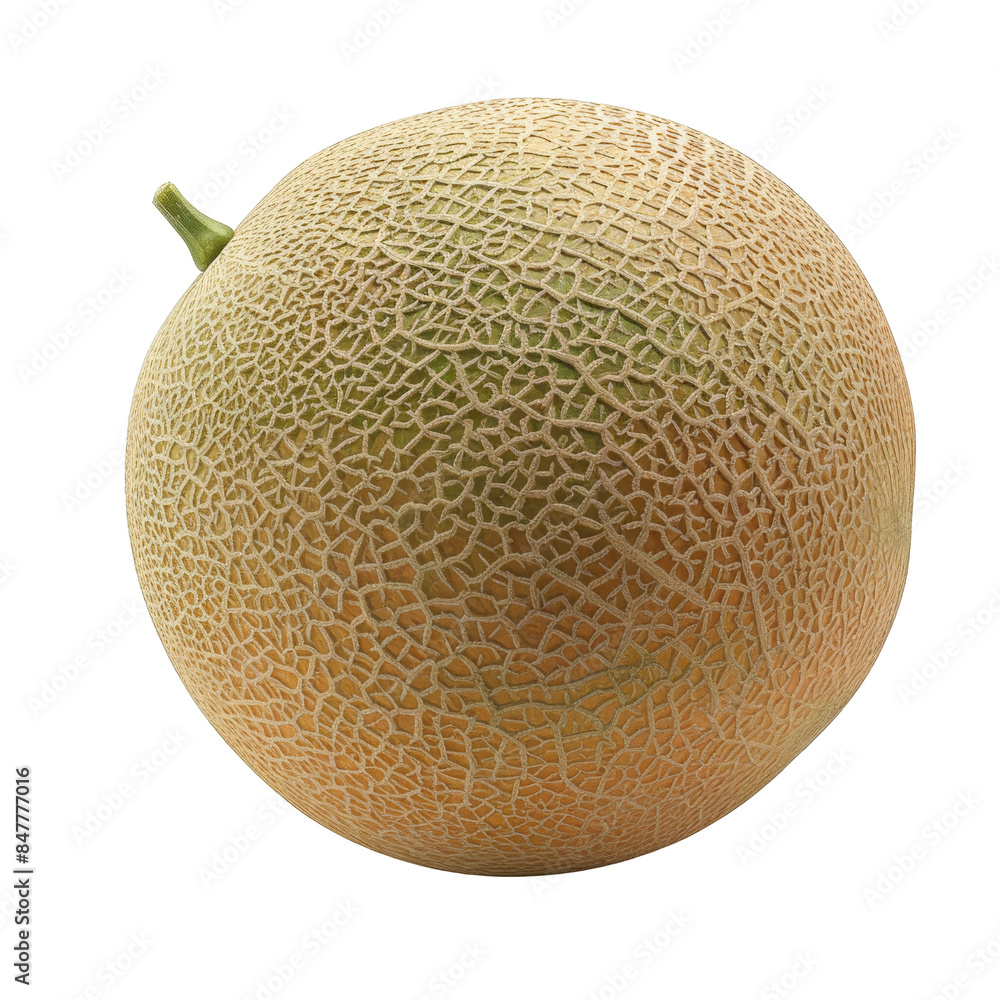 Close-up of a whole fresh cantaloupe melon with a textured surface against a white background. Ideal for healthy eating and fruit-related themes. Close-up of a whole fresh cantaloupe melon with a textured surface against a white background. Ideal for healthy eating and fruit-related themes.