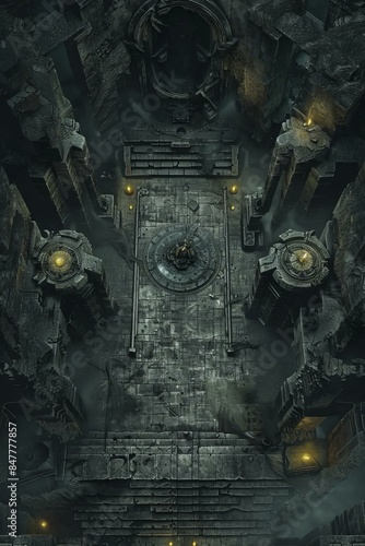 DnD Battlemap Unholy Temple Inside The Forsaken.