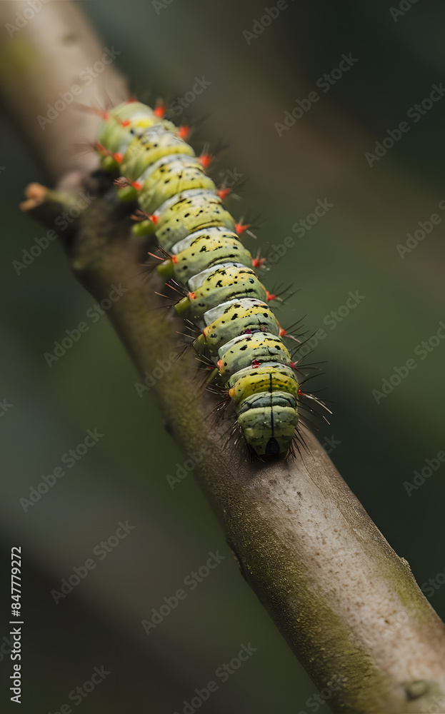 Fototapeta premium caterpillar on a leaf