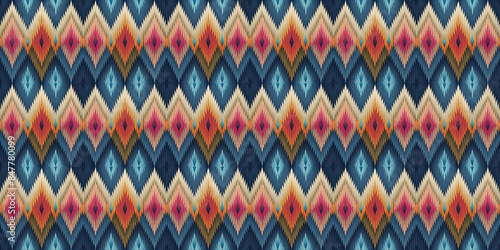 Minimalist Ikat Seamless Pattern 
