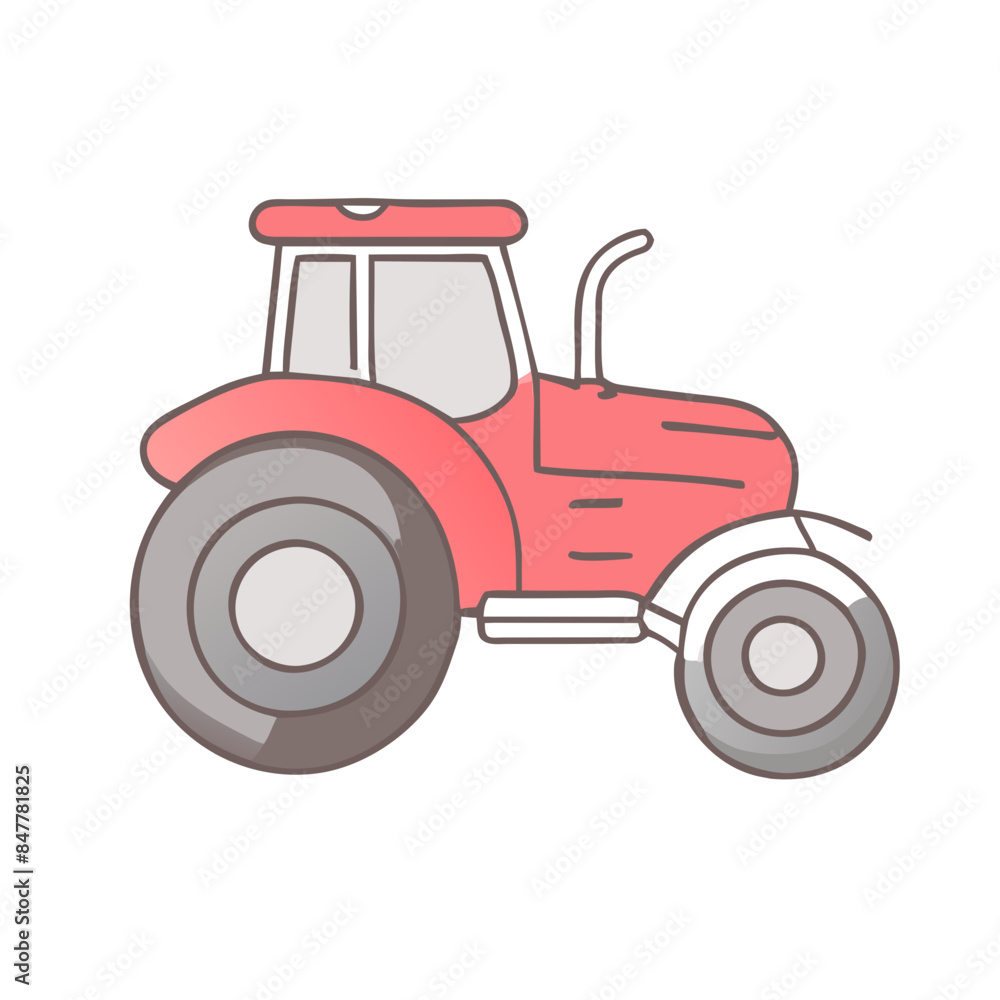 Obraz premium Modern tractor icon illustration on white background. 