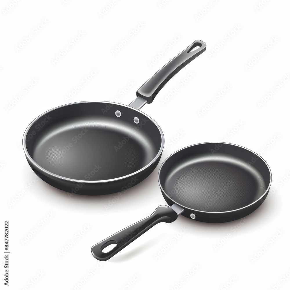 Frying pan icon, empty nonstick cookware sign, non stick symbol skillet, saucepan emblem, pan isolated Frying pan icon, empty nonstick cookware sign, non stick symbol skillet, saucepan emblem, pan isolated