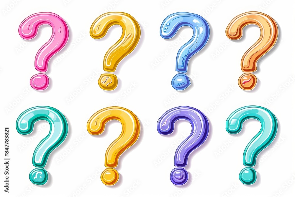 Question mark icon, quiz symbol, interrogation sign, simple rebus silhouette, questions emblem, faq set Question mark icon, quiz symbol, interrogation sign, simple rebus silhouette, questions emblem, faq set
