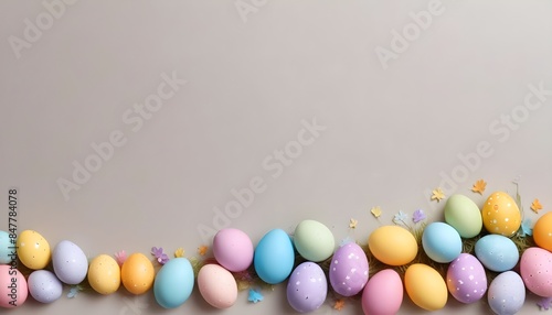 easter eggs, colors pattern banner poster header design