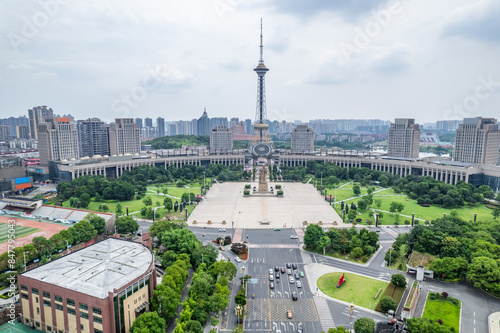 Aerial photography of Yandi Square in Zhuzhou, China photo