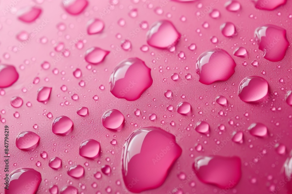 Abstract pink background with water droplets in various sizes Abstract pink background with water droplets in various sizes